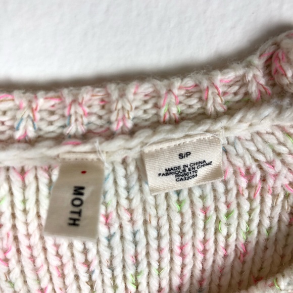 Moth Lambs Wool Pastel Rainbow Knitted Sweater - Picture 4 of 5